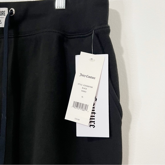 Juicy Couture Black High Waist French Terry Sweat Shorts Size XL - Picture 6 of 9